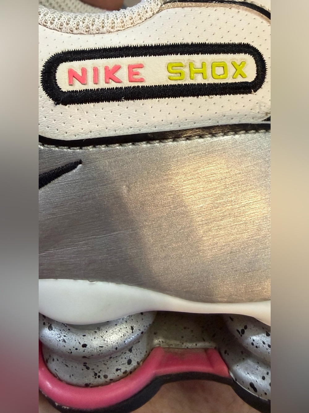 Nike Shox White Metallic/Silver/Pink Women’s Size 9.5 Rare Color-way - Picture 10 of 10